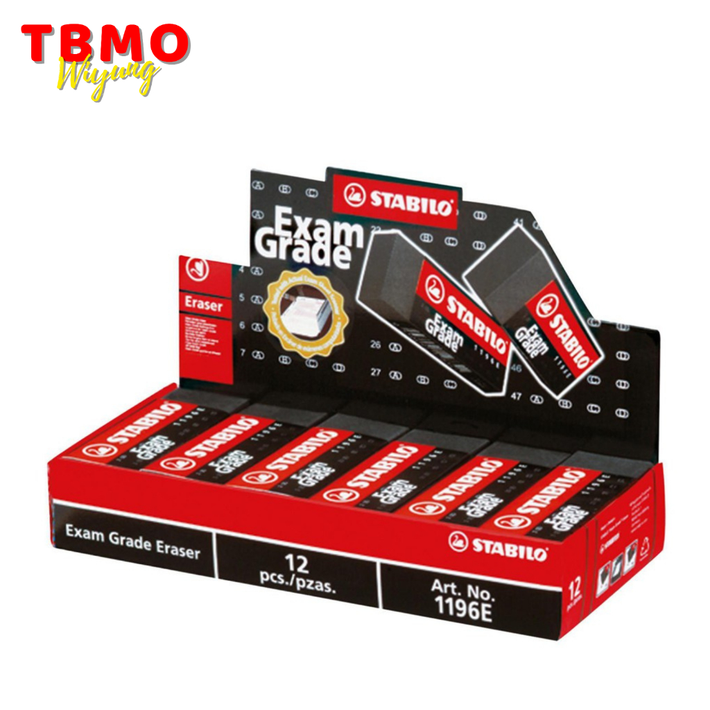 

Stabilo Exam Grade Big Eraser Black Per Pack isi 12 pcs