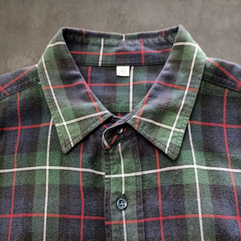 Kemeja Flanel Second Bekas Branded Pl Uniqlo Size Xl Code 90.13