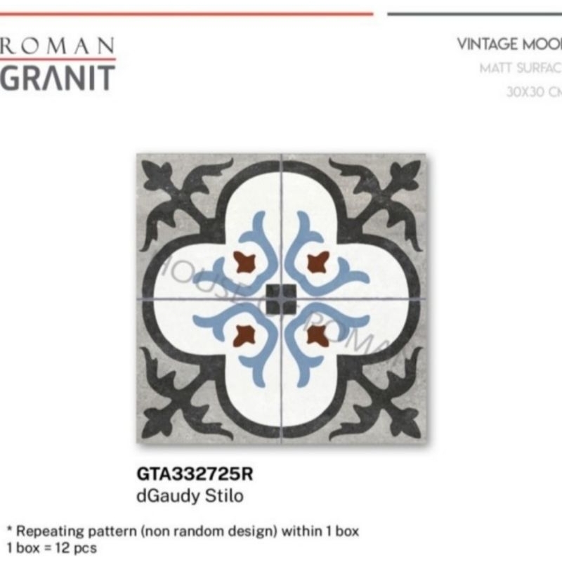 Roman Granit GTA332725R dGaudy Stilo 30x30 kw1