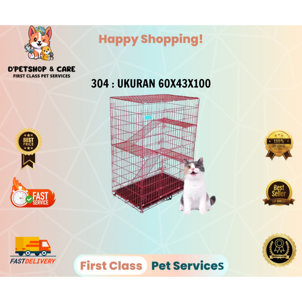 KANDANG ACIS TINGKAT 2 UNTUK HEWAN/KHUSUS EKSPEDISI - Kandang Anjing Kucing Murah