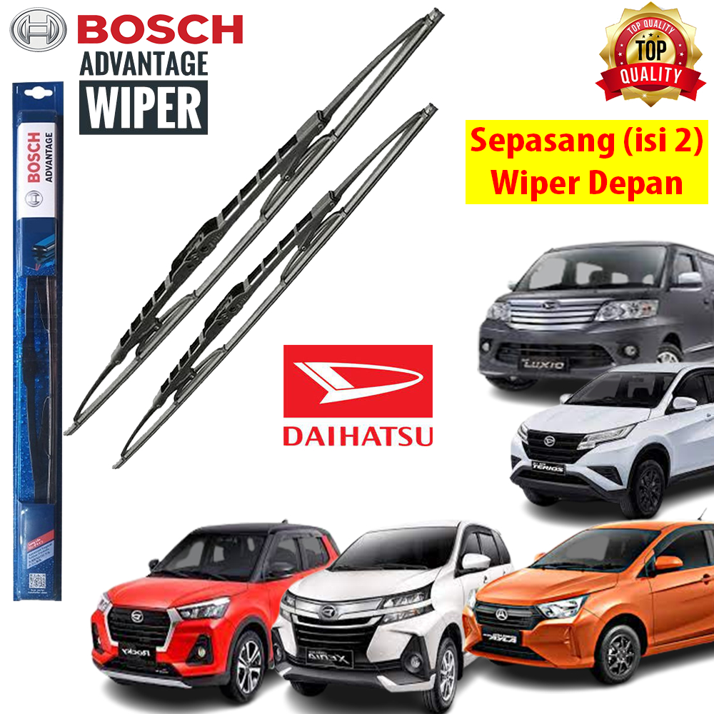 Karet Wiper Kipas Kaca Depan Bosch Advantage Mobil Daihatsu Xenia Luxio Rocky Sigra Terios Ayla Ori
