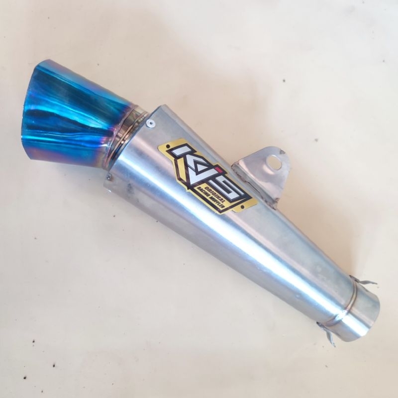 selincer slincer knalpot kjs segi 6 blue sarangan setengah ngkerr inlet 50mm