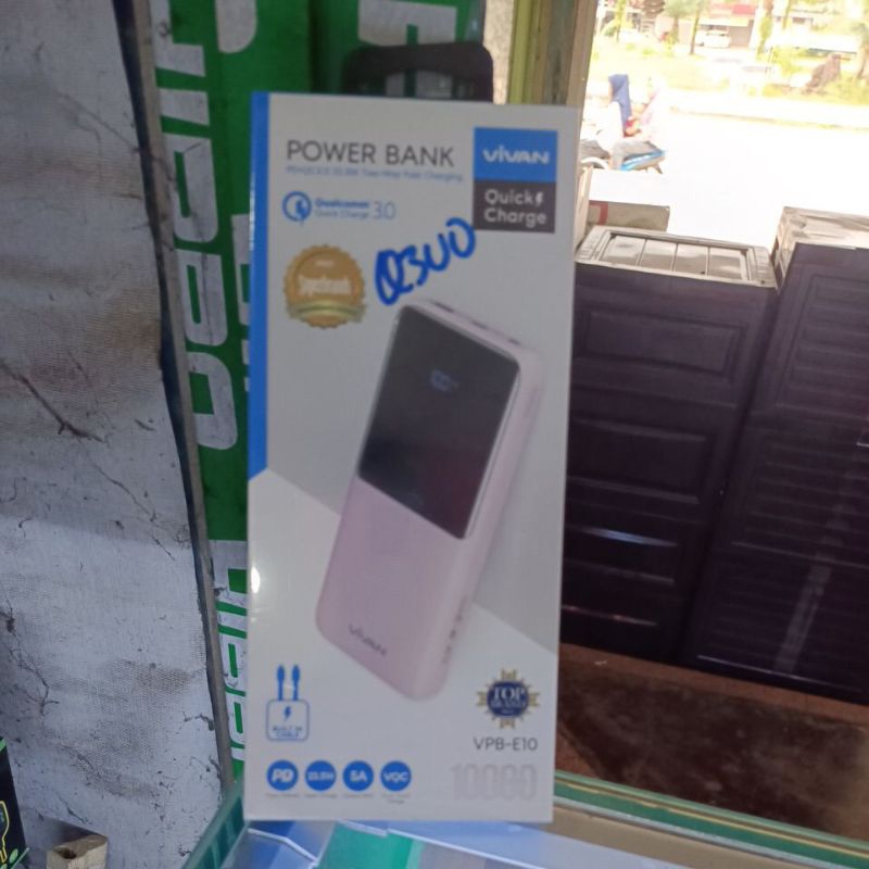 powerbank vivan 10000mah vpb-E10 lilac original