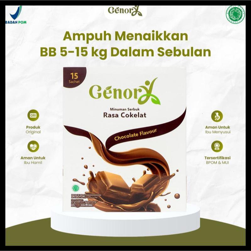

Genory Susu Penggemuk Badan Rasa Coklat Minuman Bubuk Penambah Berat 1 Box 300gr
