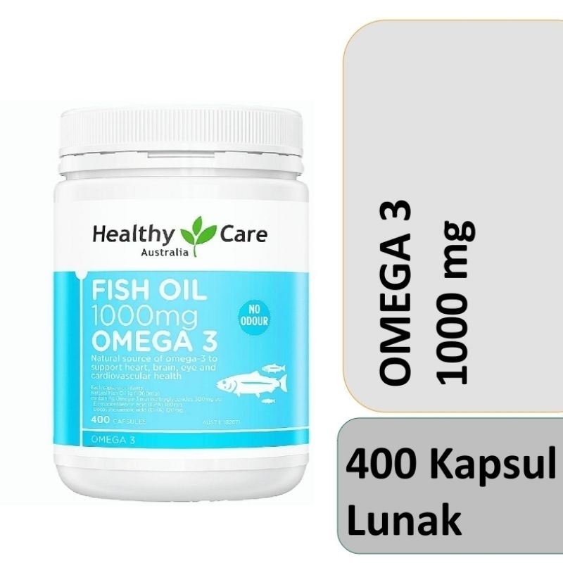 Healthy care Australia Omega3 1000mg 1000 mg EPA 180mg 180  DHA 120mg 120 Fish Oil 400 softgels kaps