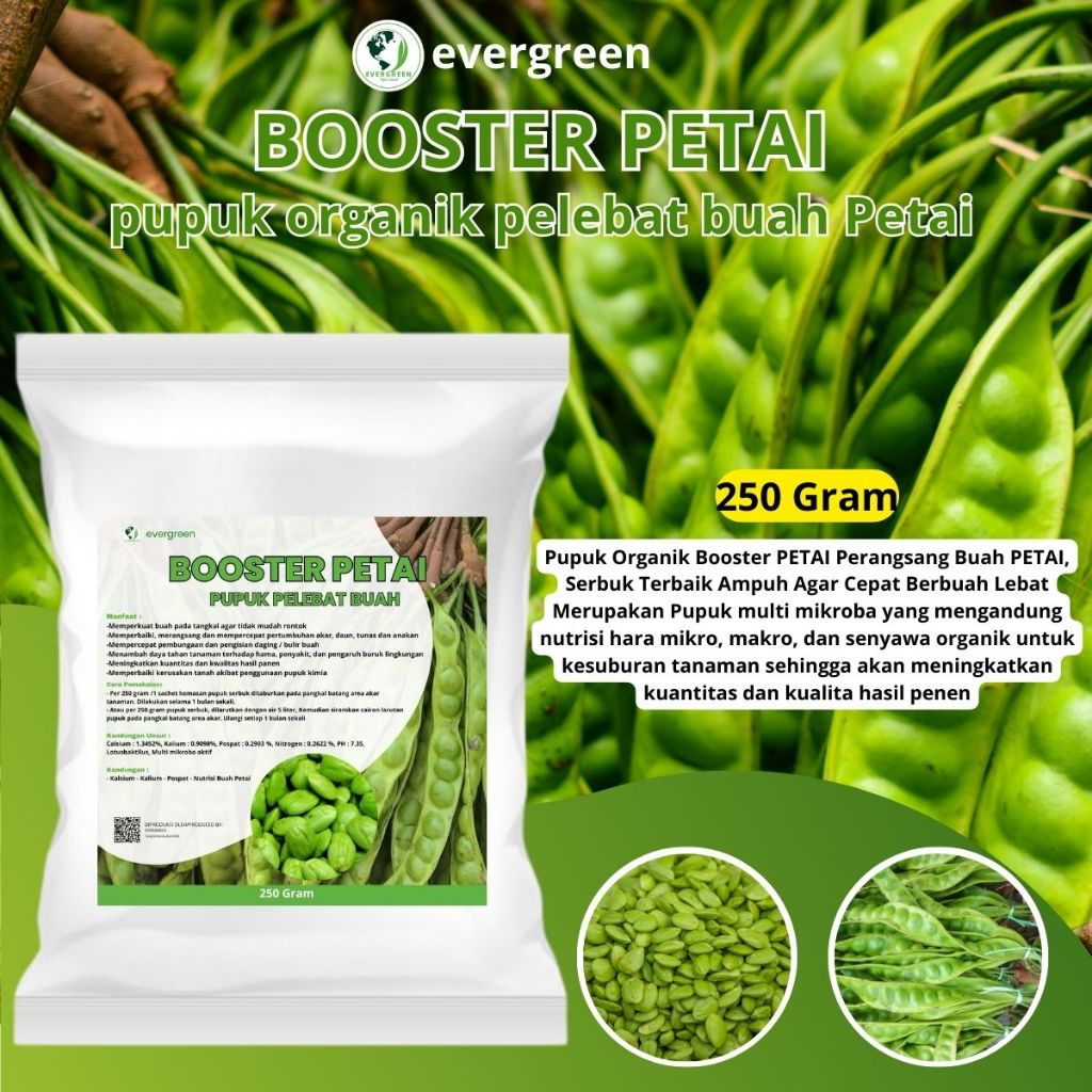 Pupuk Petai Booster 250 gram - Pupuk Pelebat Buah Petai - Pupuk Petai Multifungsi
