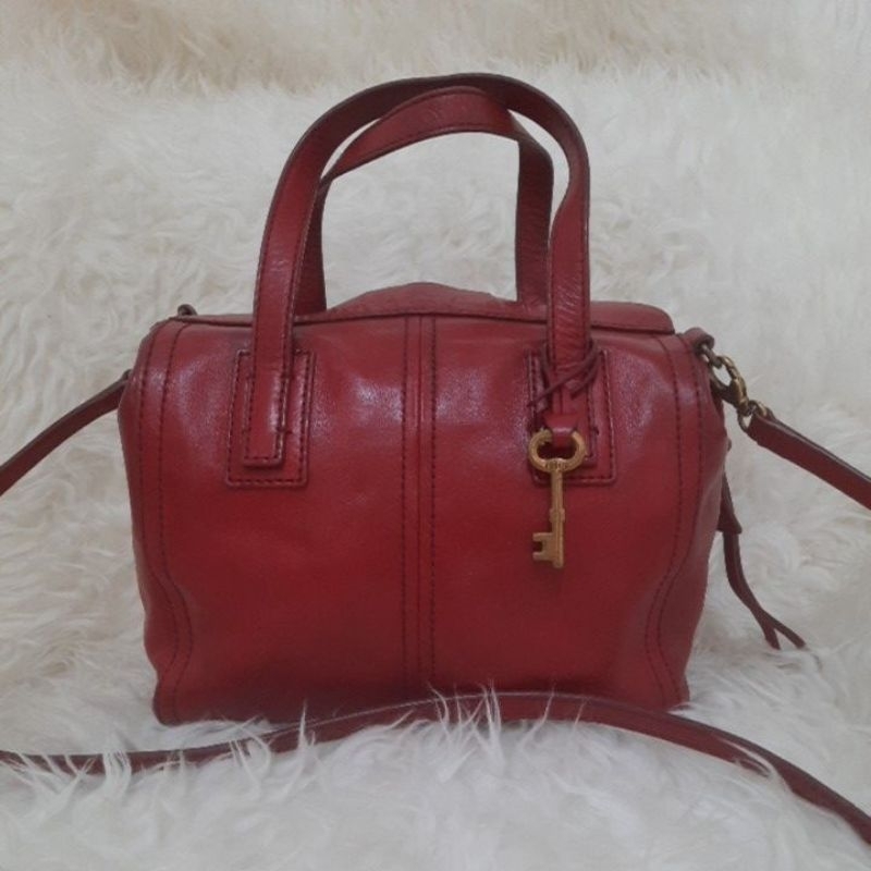 Sling Bag Fossil emma satchel crimson PL