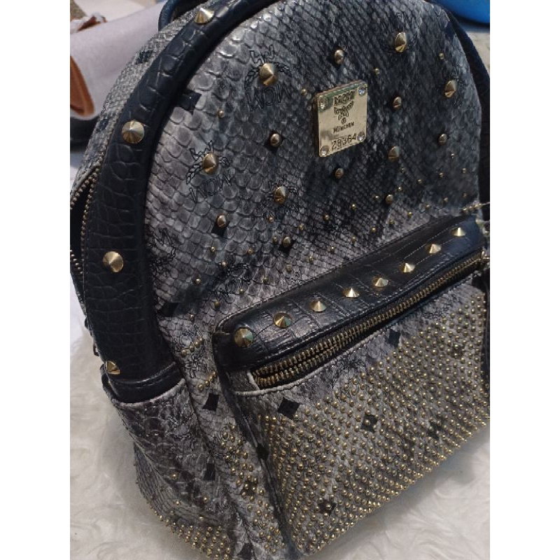 Preloved MCM backpack pyton