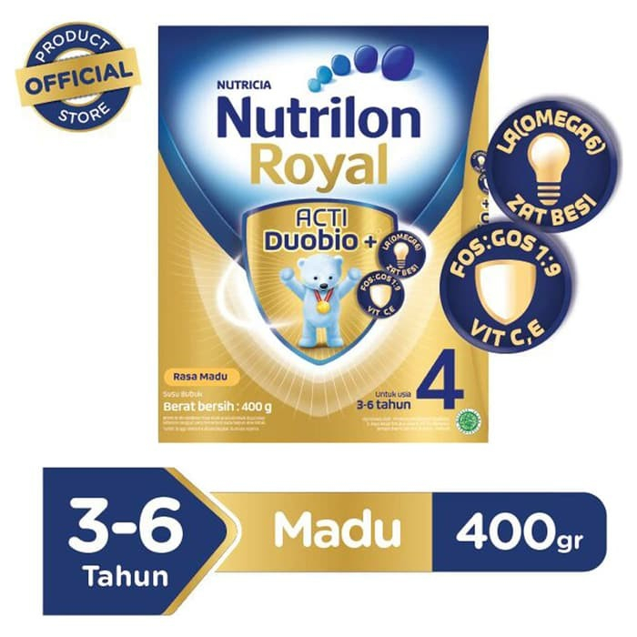 

Nutrilon Royal 4 Acti Duobio+ Vanila/Madu 400gr - Susu Anak Nutricia (3-6Tahun)