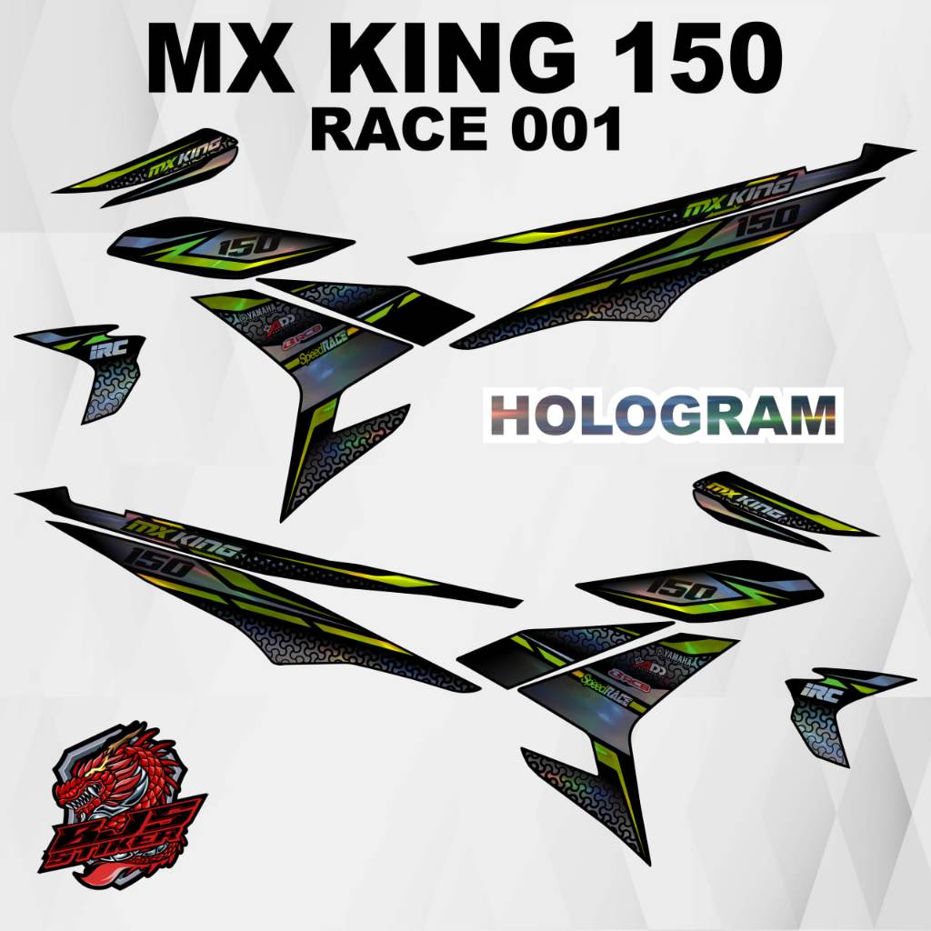 Striping mx king - Stiker Decal HOLOGRAM MX KING RACE 1