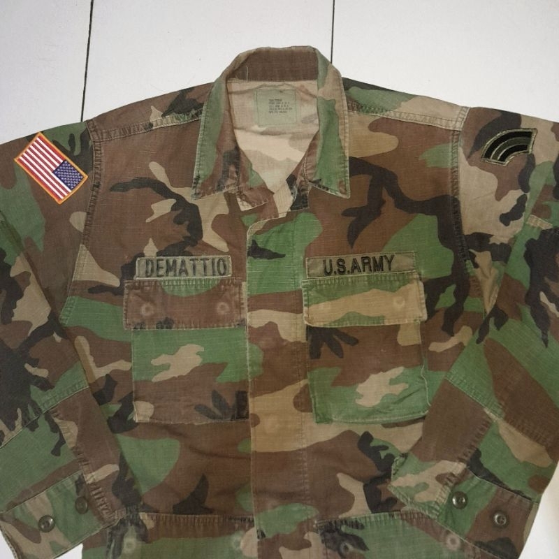BDU Woodland Issue Us Army w Patch Original Preloved