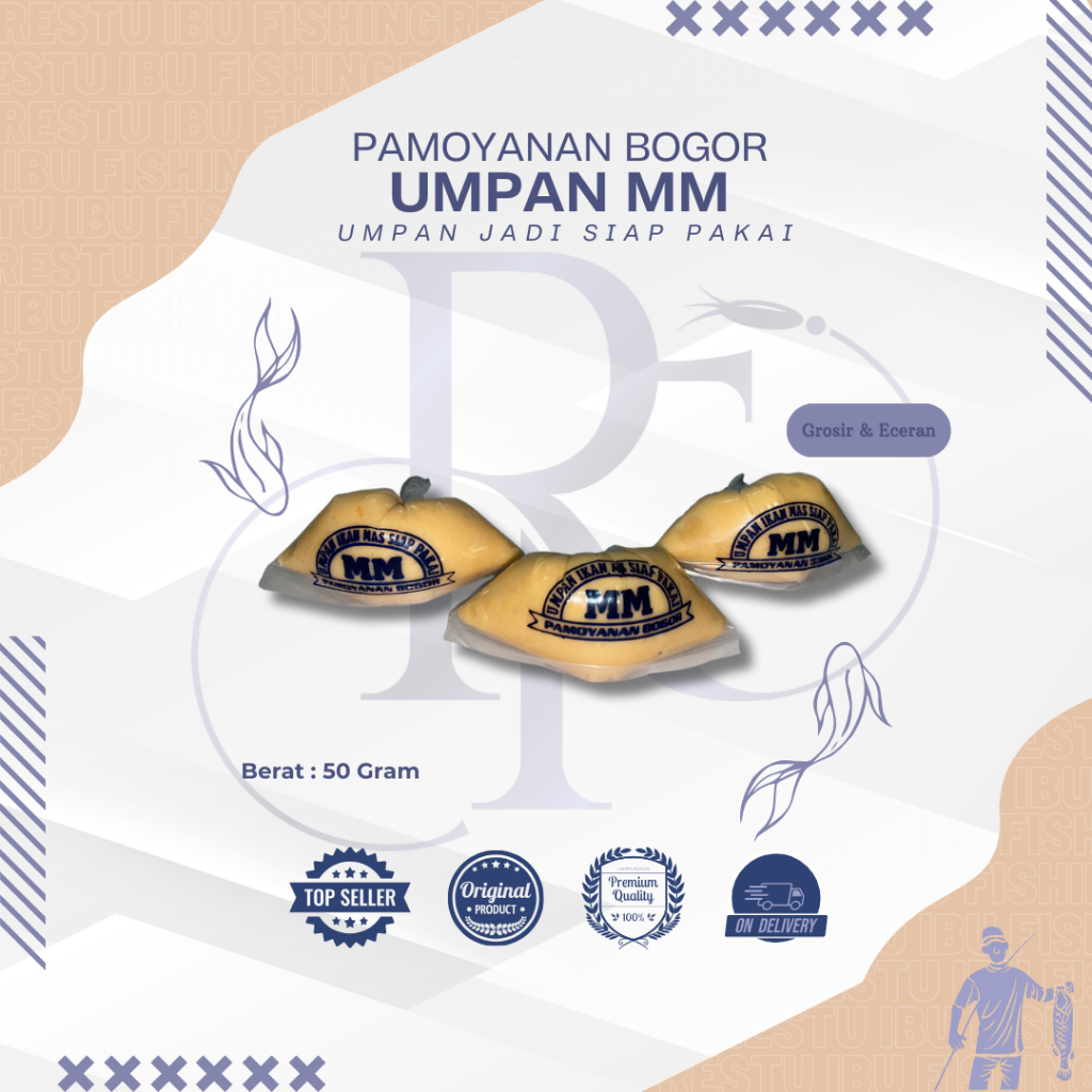 Umpan Ikan Mas Siap Pakai MM 50gr/Gandul Untuk Lomba Atau Galapungan PENGIRIMAN MENGGUNAKAN INSTANT/