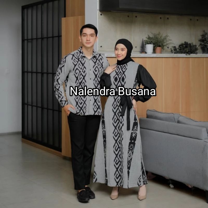 READY STOCK BAJU TENUN SET COUPLE DRESS TENUN KEMEJA TENUN PRIA BAJU  KONDANGAN BAJU PESTA BAJU PREW