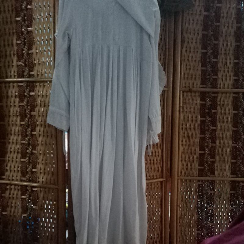 preloved gamis putih anak set