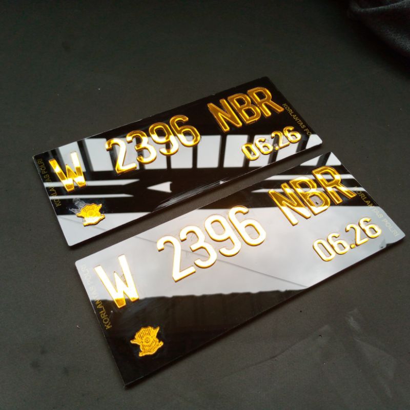 Plat Nomor Motor Akrilik // Plat Nomor Akrilik HURUF TIMBUL Kekinian