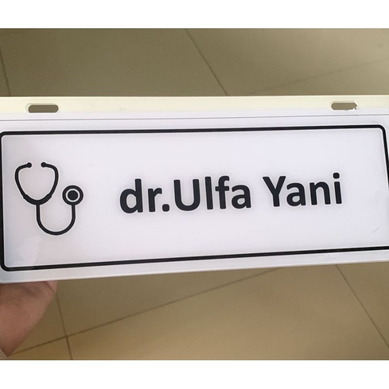 

Papan Nama Ruang Dokter/Bidan Ukuran 27x10 cm Custom