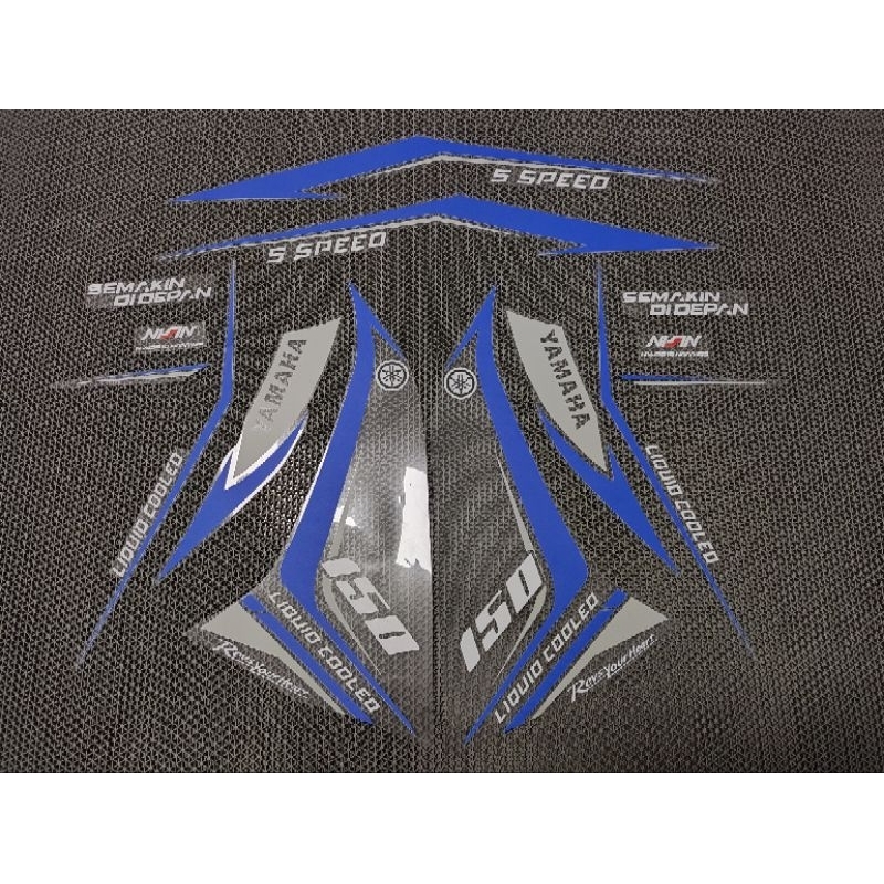 STRIPING STICKER TRANSPARAN YAMAHA MX NEW 135 BIRU