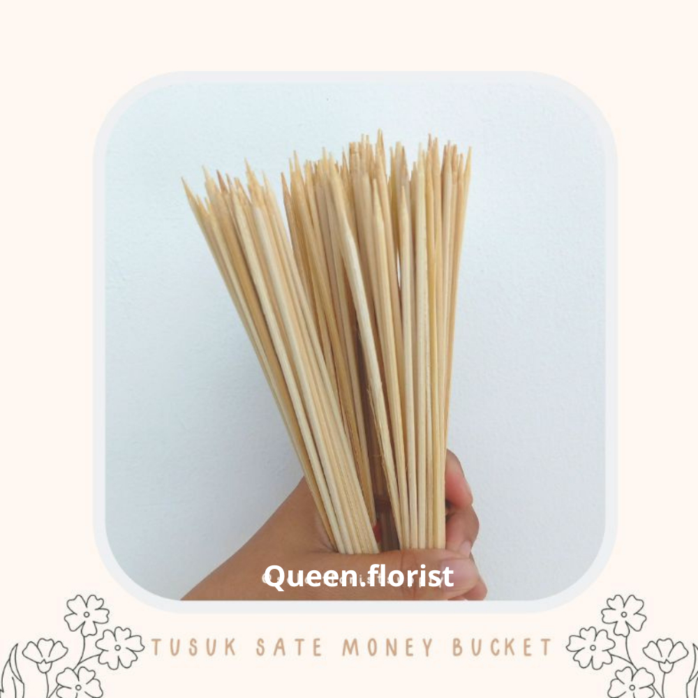 TUSUK SATE BAHAN BUKET SNACK / UANG | tusuk sate bambu | stick bambu | tusuk money buket | tusuk sat