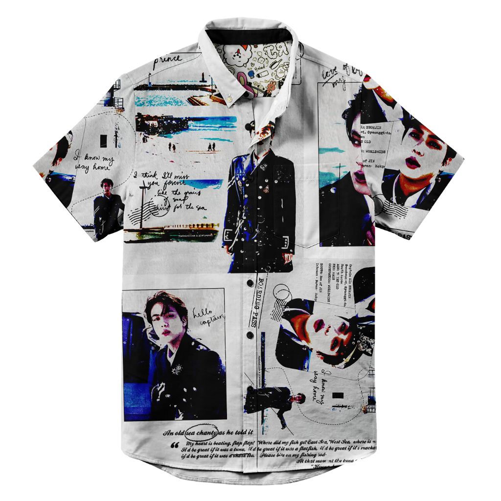 Kemeja Printing KPOP BTS ARMY Seokjinnis - SEOK JIN Jinnis