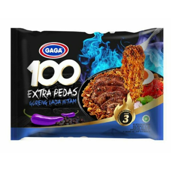 

Gaga Mie 100 Extra Pedas Goreng Lada Hitam 85gr