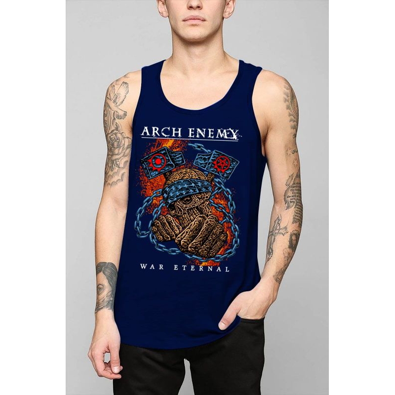 ALPHA - KAOS SINGLET PRIA GAMBAR METAL BAND ARCH ENEMY WAR ETERNAL