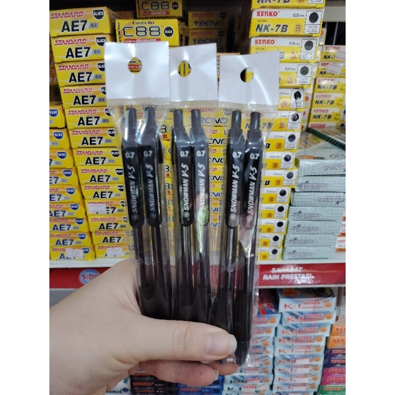 

pena snowman v5 hitam isi 2pc