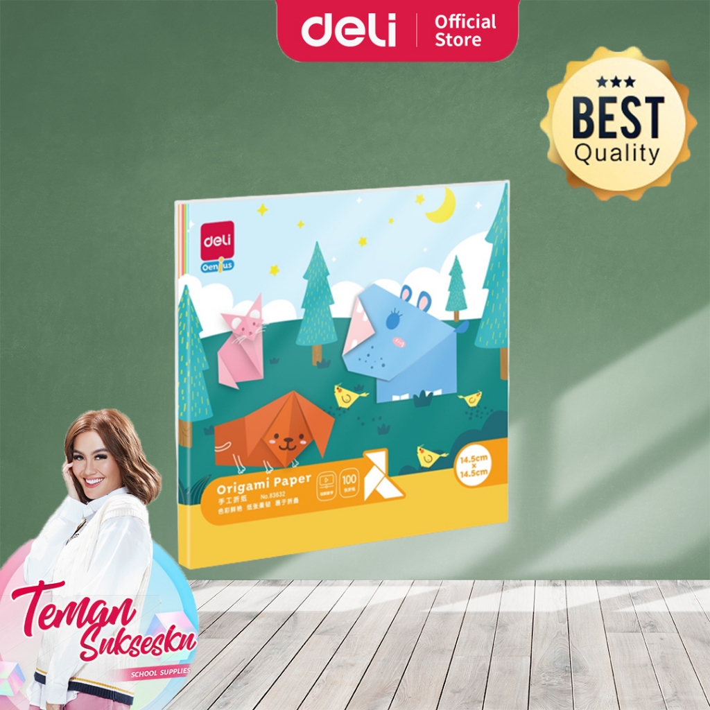 

Deli Origami/ Kertas Lipat Origami 100 pcs 14.5cm*14.5cm 83632