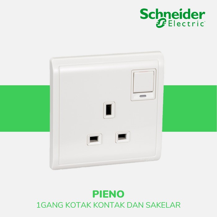 Stop Kontak AC+Switch Schneider PIENO Putih