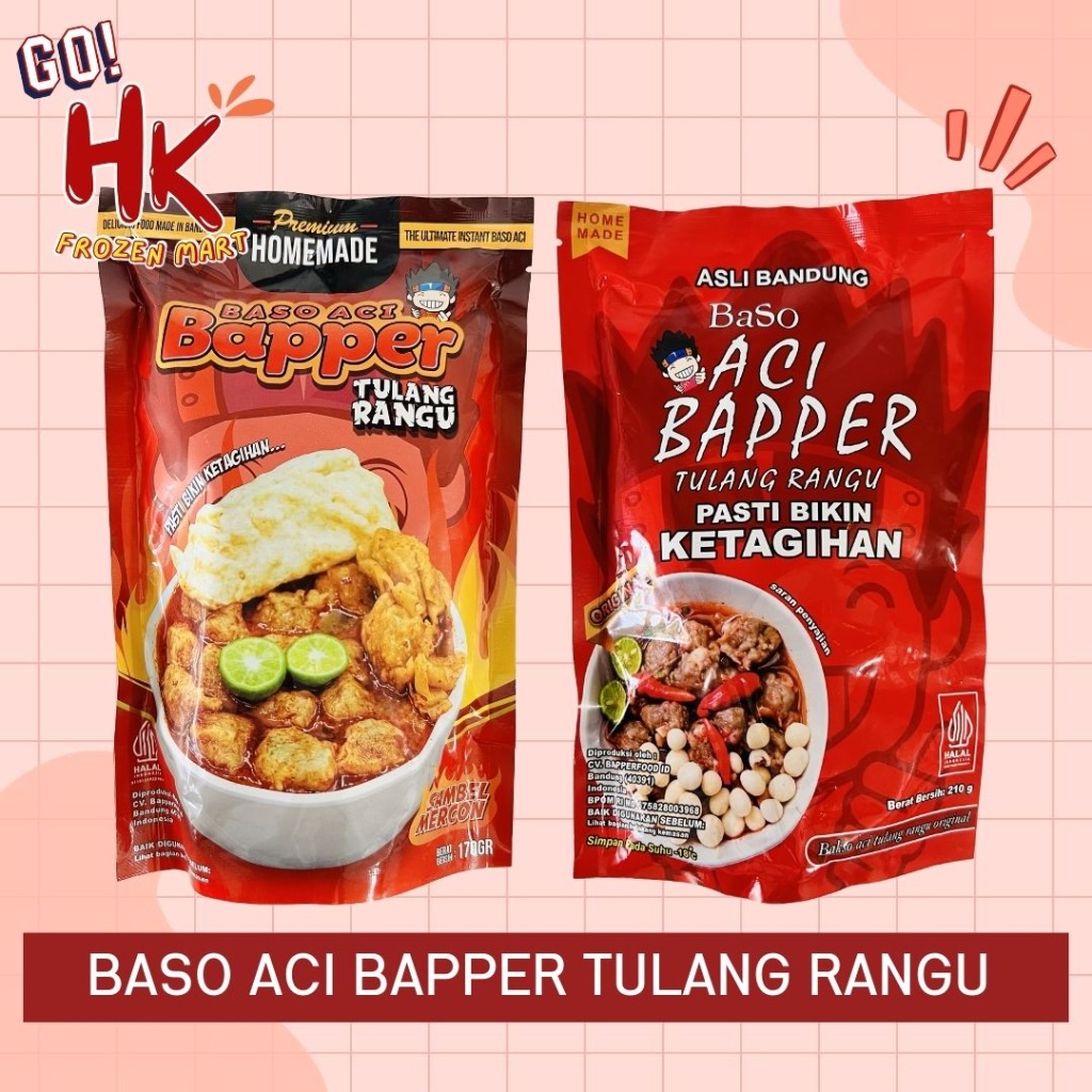 

Baci Aci Bapper Tulang Rangu Original & Mercon | boci bakso seblak cuanki pedas HK Frozen Mart