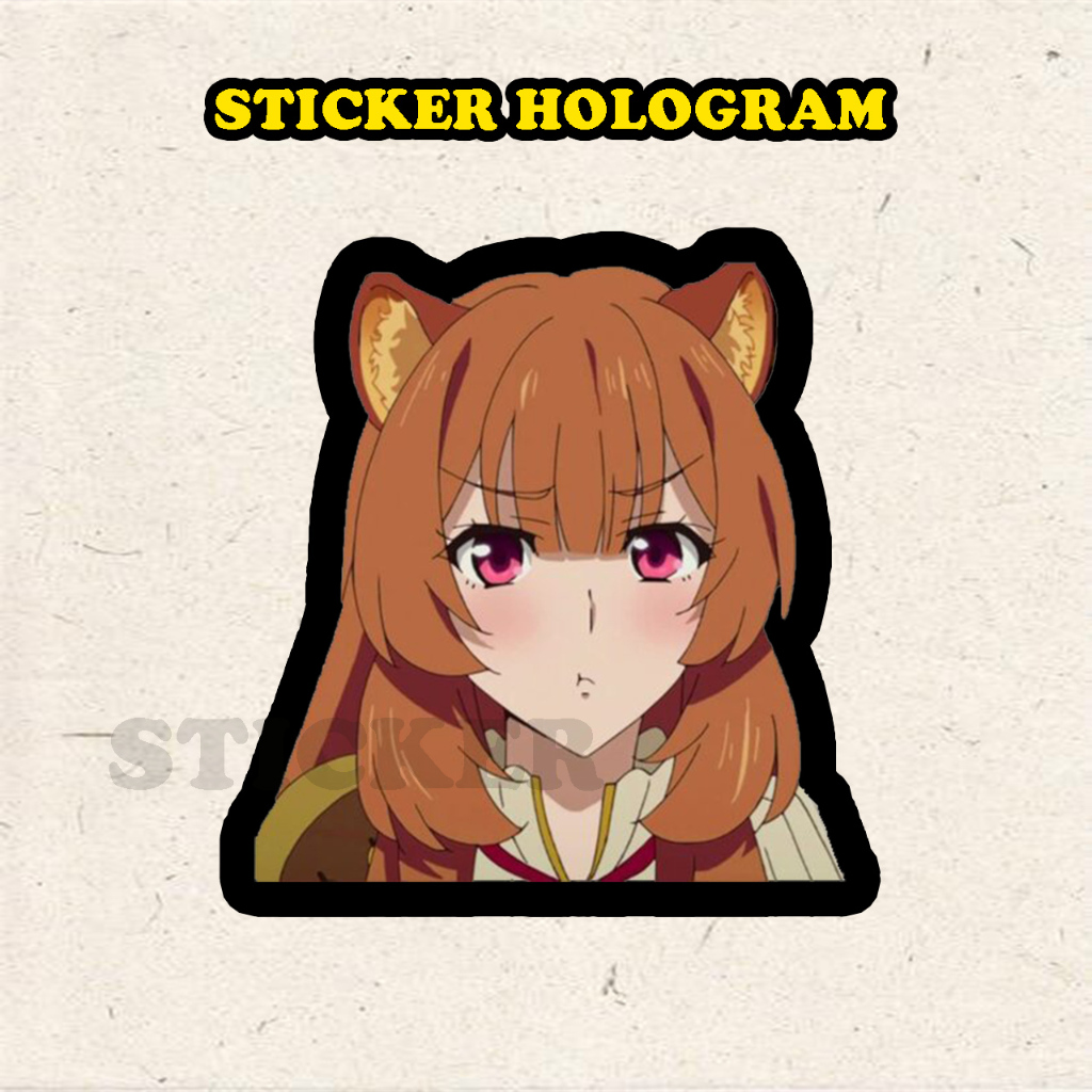 

Stiker Hologram Raphtalia Shield Hero ukuran 7 cm