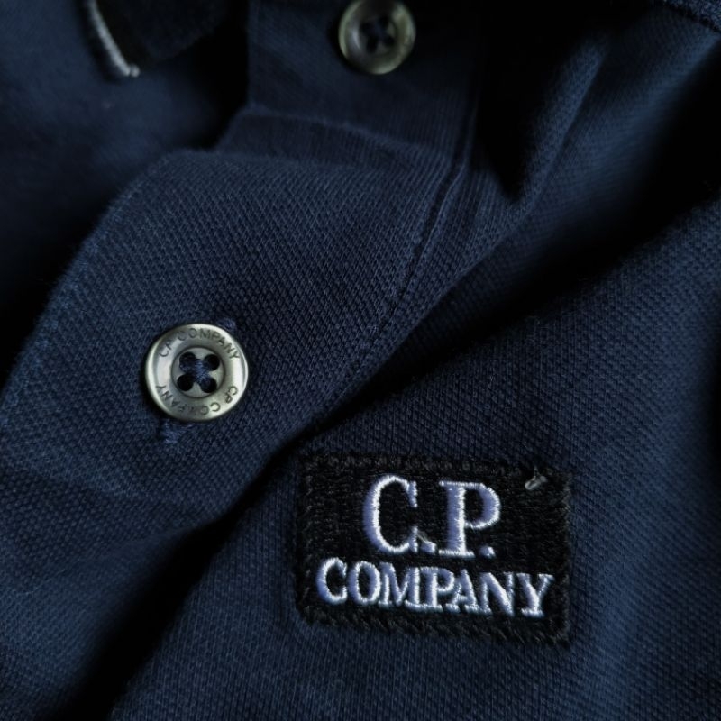 CP COMPANY Polo Shirt Navy Baju Casual