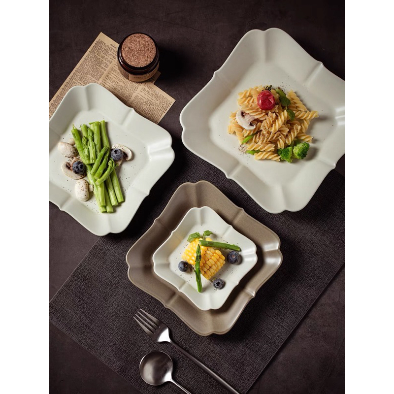 Piring Saji Kotak Japanese Piring Makan  Keramik PiringSet