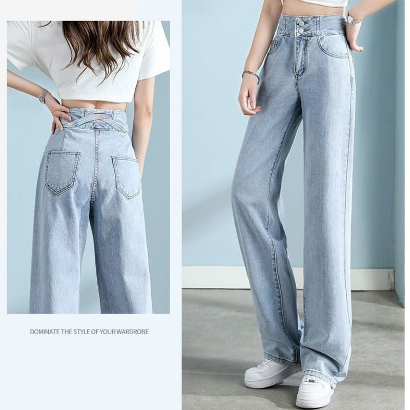 Celana Jeans Wanita Kulot Jeans High Waist Celana Wanita Kekinian Korean Style Celana Korean Style W