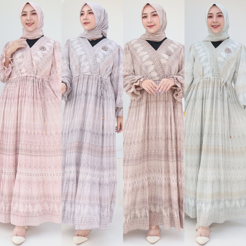 FRESYA SET HIJAB | GAMIS HIJAB PREMIUM | GAMIS SET HIJAB TERBARU | BAJU KONDANGAN
