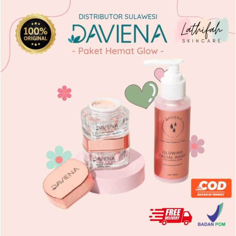 PAKET HEMAT GLOWING SERIES | DAVIENA SKINCARE | CREAM GlOWING | DAVIENA SKINCARE MAKASSAR