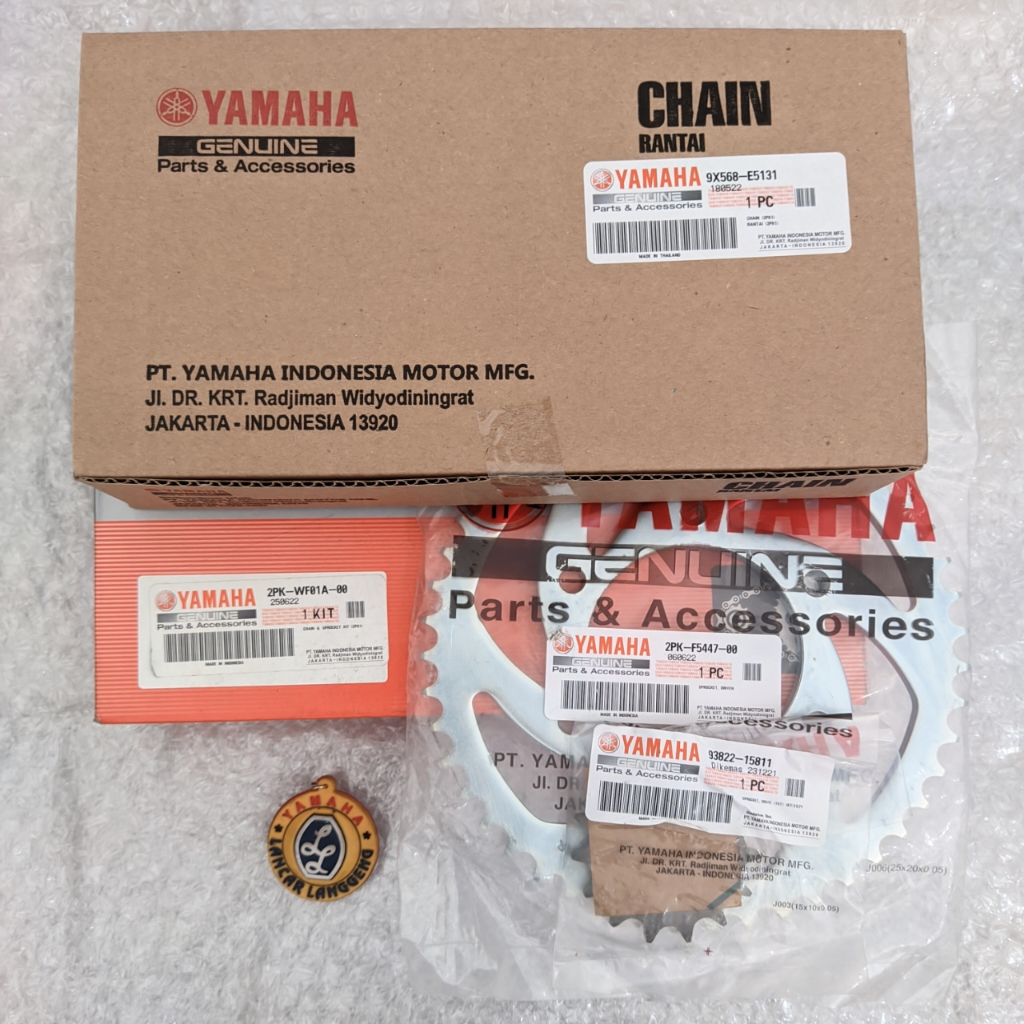 GEAR SET/ GIR RANTAI KOMPLIT YAMAHA YZF- R15 V2 ORIGINAL YGP 2PK-WF01A-00