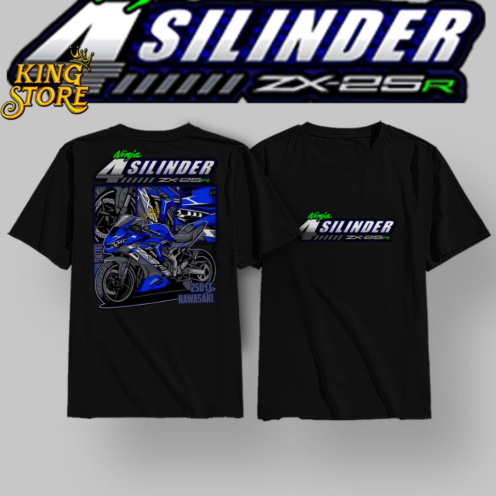 SAKAZUKI Kaos Baju Motor KAWASAKI NINJA ZX 25 R Kaos Otomotif- combed 30s