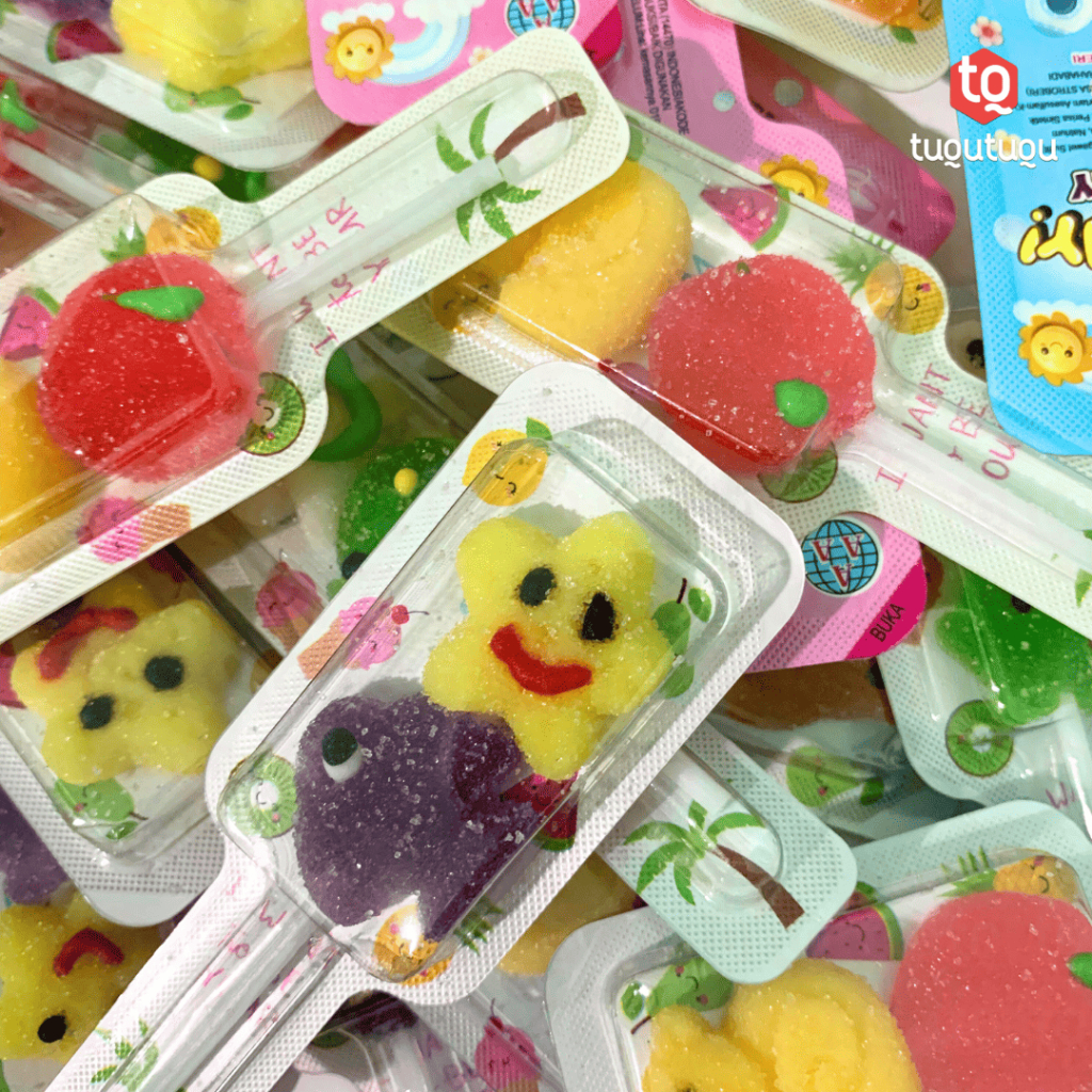 

Permen Jelly Gummy Lunak Kenyal Lollipop Viral