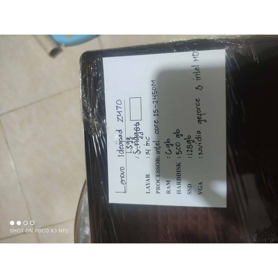 laptop lenovo z470 intel core i5 vga nvidia sudah ssd