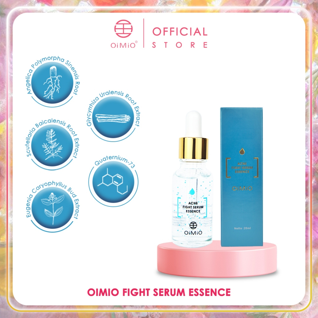 OiMiO Acne Fight Serum Essence | Serum Jerawat OiMiO | Serum Untuk Jerawat Meradang