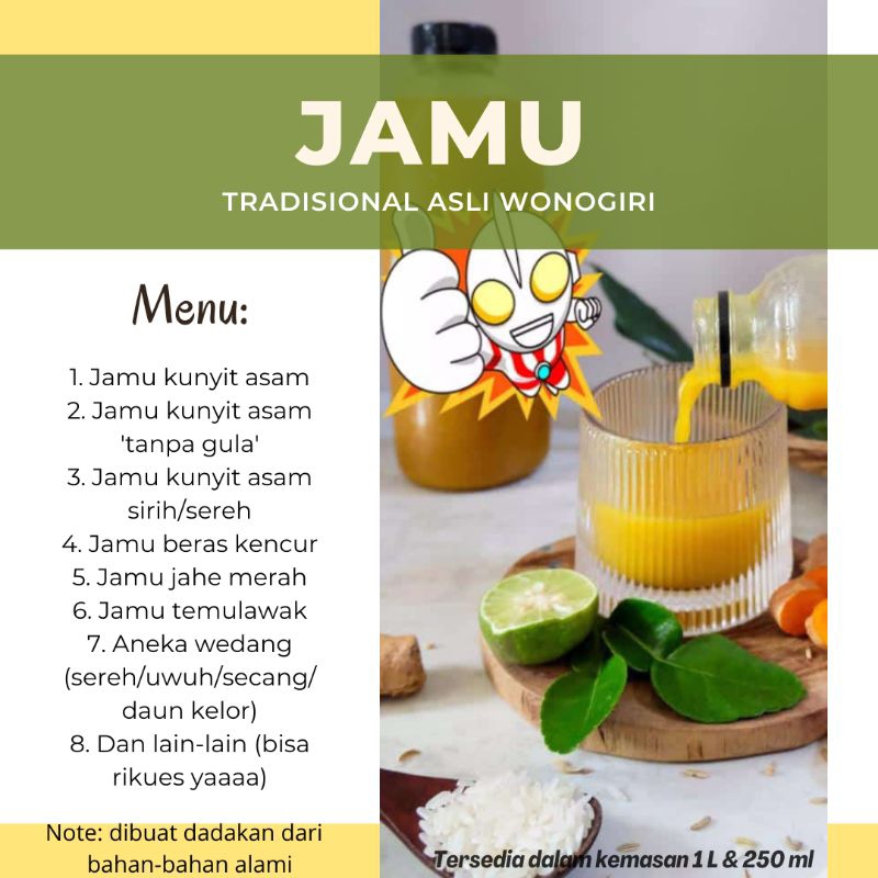 

Jamu tradisional asli wonogiri