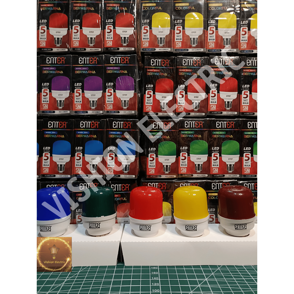 Bohlam LED Warna 5 Watt - Lampu Warna Warni ENTER
