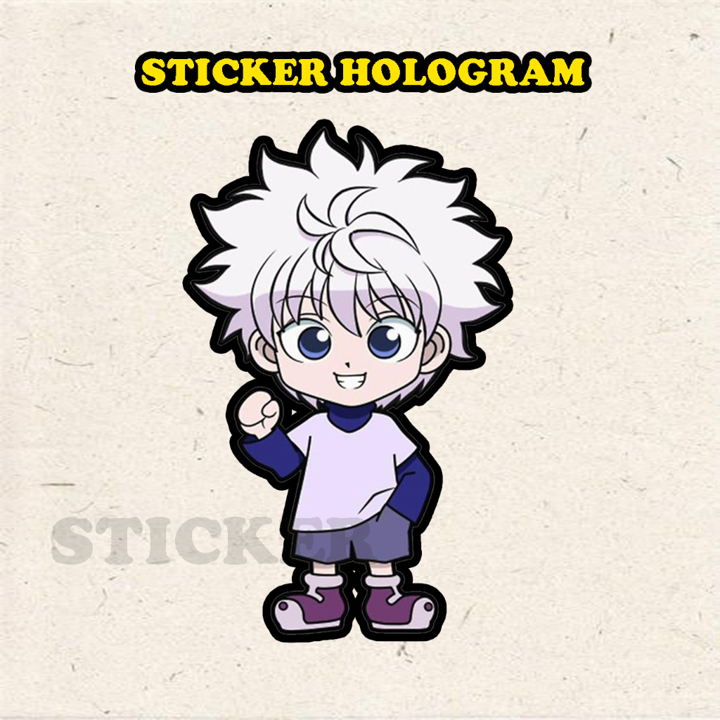 

Stiker Hologram KILUA X HUNTER Chibi ukuran 9 cm