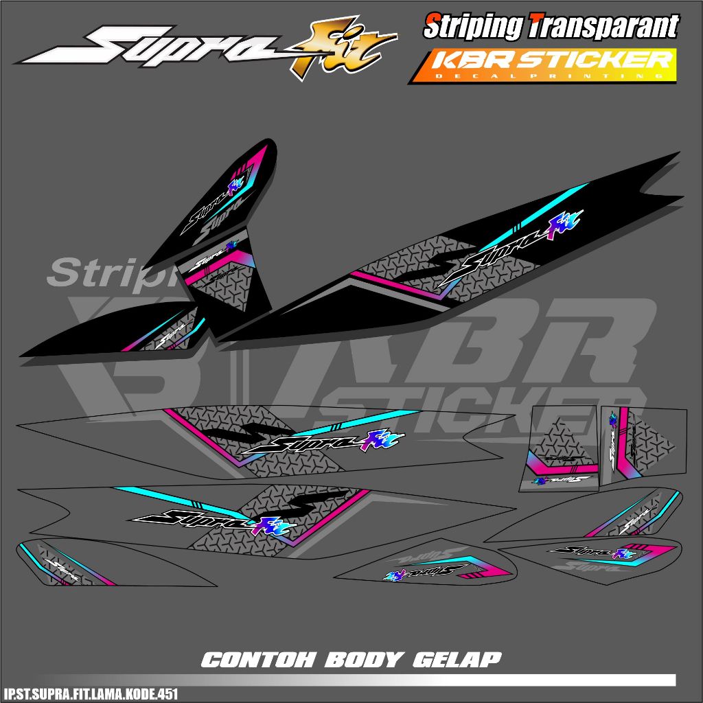 SUPRA FIT LAMA (COD) STIKER STRIPING MOTOR HONDA SUPRA FIT LAMA  - LIST SIMPLE VARIASI DESAIN RACING