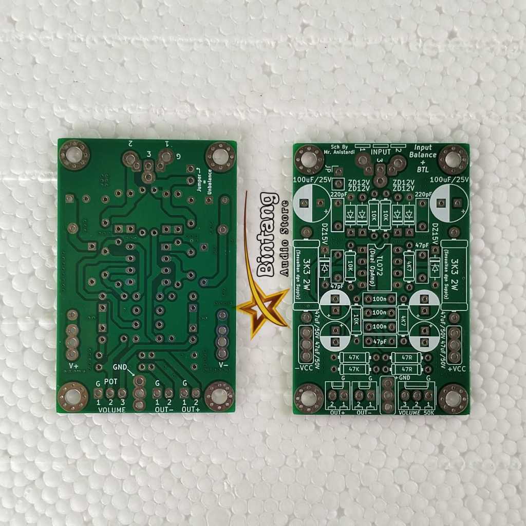 PCB Input Balance INBAL Mono + BTL Dobel Layer FR4 Fiber