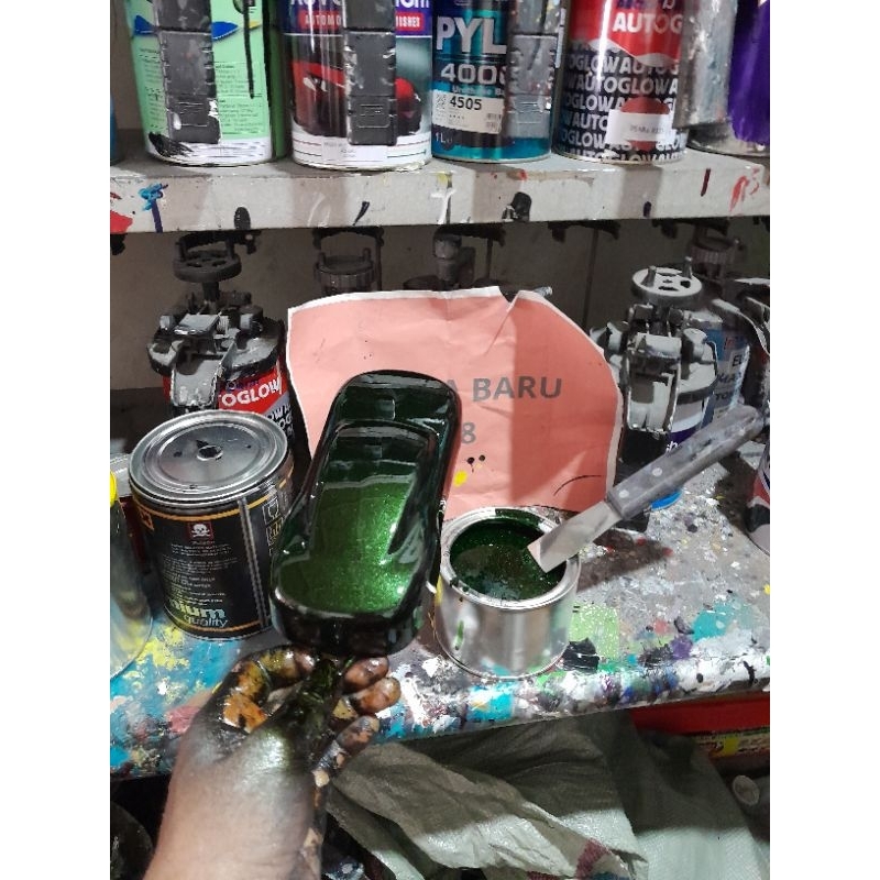 cat Moonlight green PU/cat Moonlight hijau polyuretane 100% untuk motor mobil