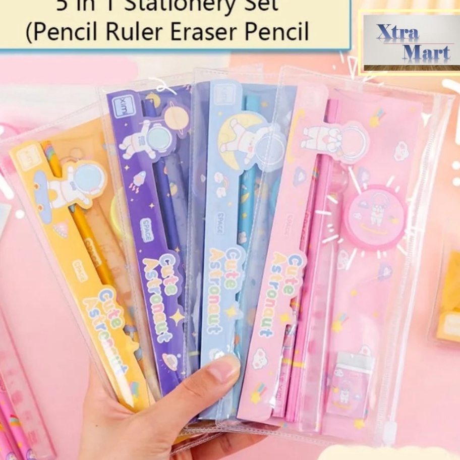 

➤➪✼✰ XM - Set Alat Tulis Sekolah Karakter Astronot 5 in 1