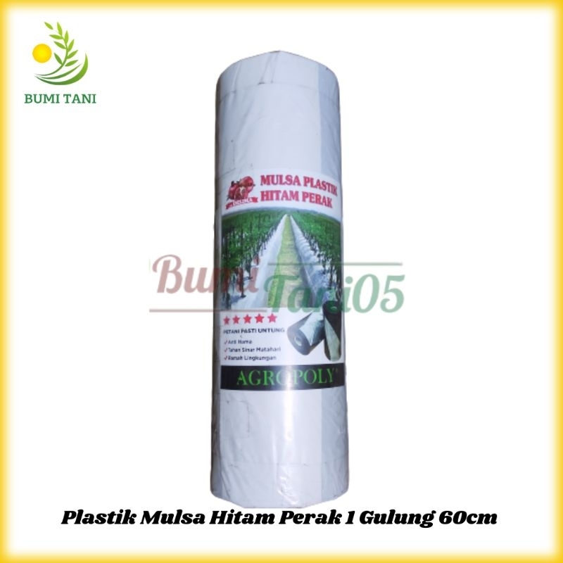 Plastik Mulsa Hitam Perak Ukuran 60/120cm x 500m Plastik Pertanian 1 Gulung 14kg