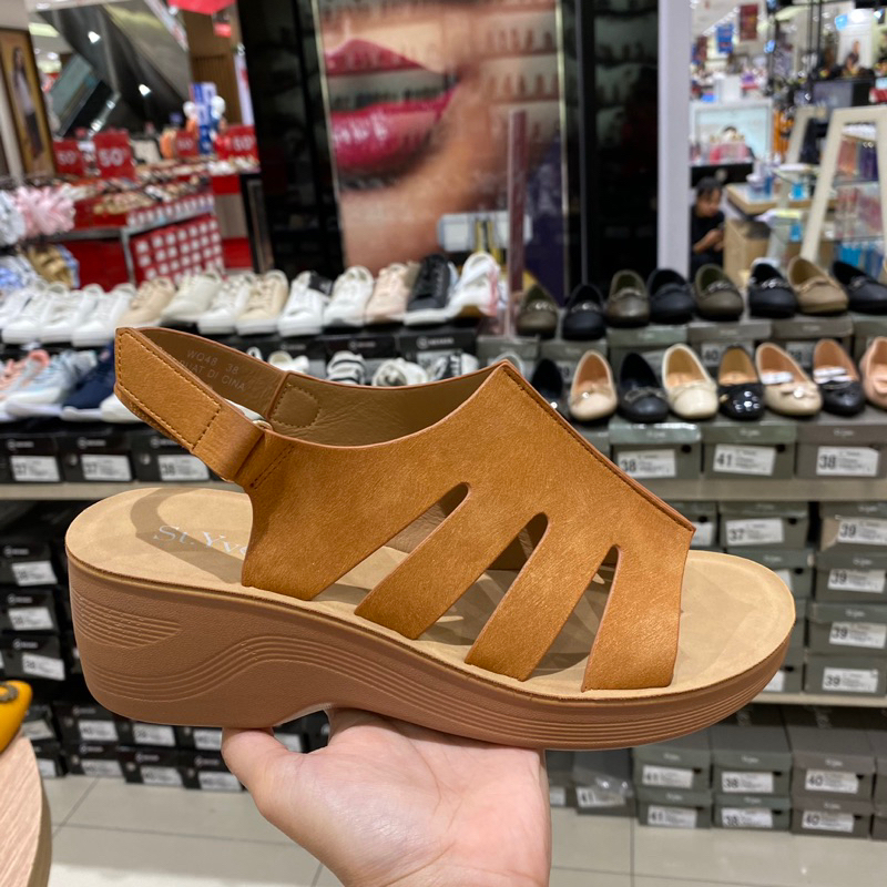 St.yves Sandal wedges wanita cocok buat sehari-hari