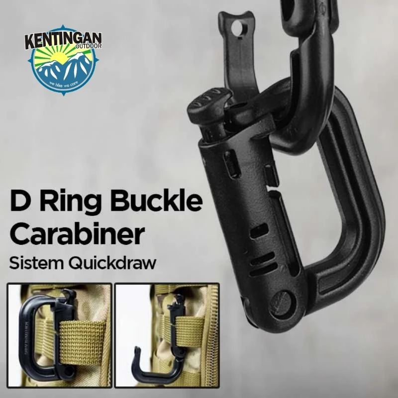 D ring buckle carabiner quickdraw - carabiner plastik model D ring